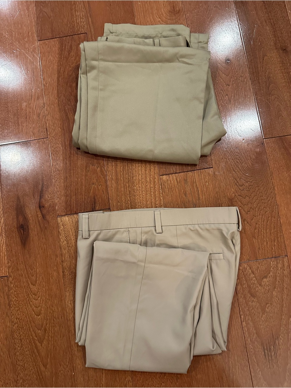 Two Haggar 32x34 Straight Chino Pants